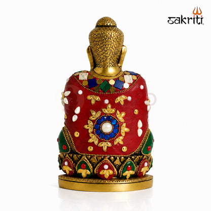 Brass Buddha Idol – 7.9 Inch (20.1 cm) Height | Decorative Buddha Statue for Home Décor, Meditation, Yoga & Peaceful Interiors