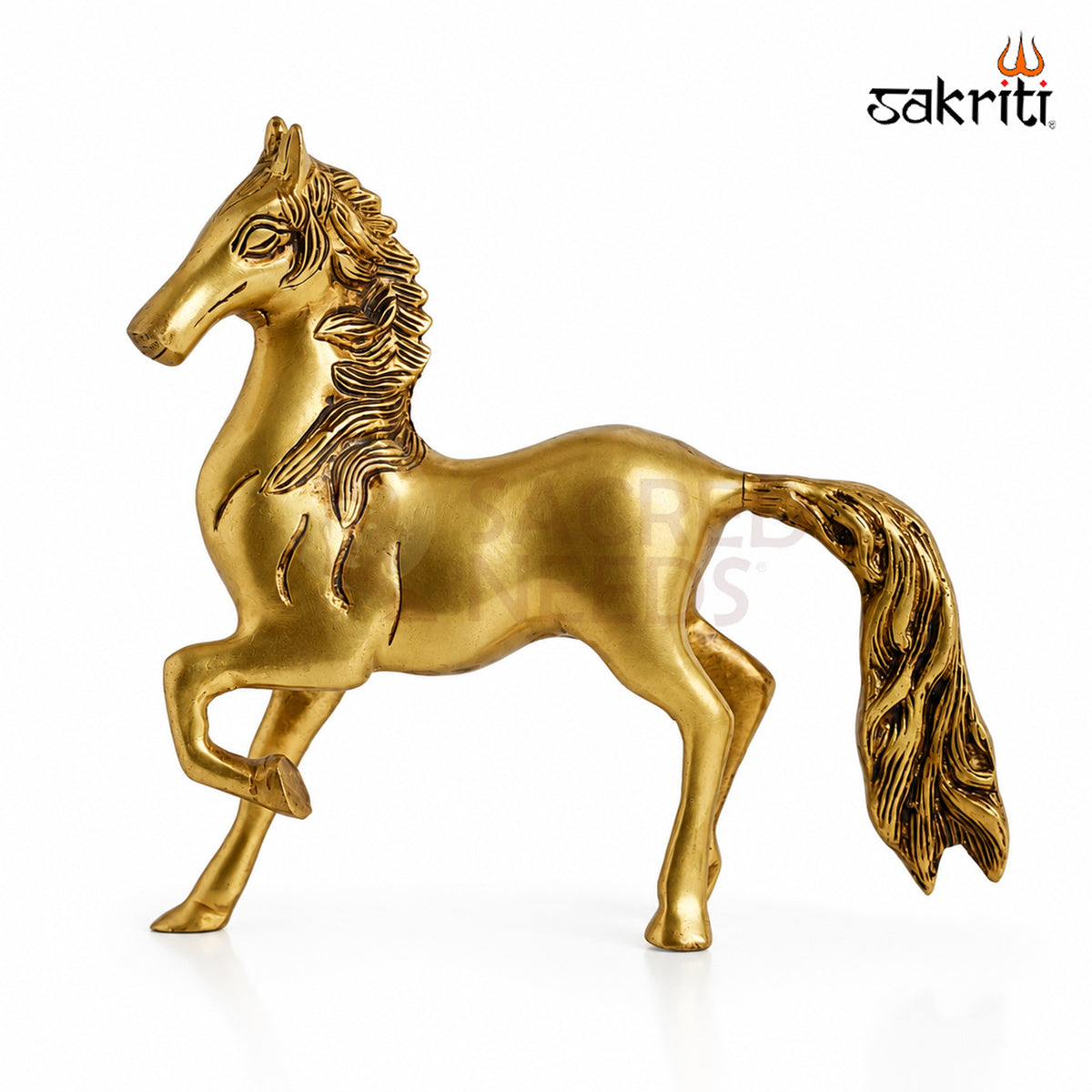 Brass Horse Statue – 8 Inch (20.3 cm) Height | Decorative Brass Horse Figurine for Home Décor, Office, Living Room & Traditional Interiors