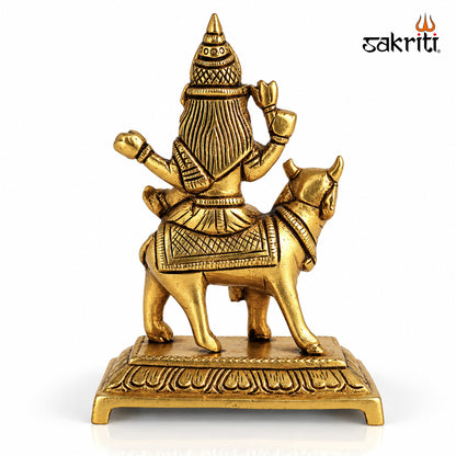 Sacred Needs Brass Nav Durga Idol Set – 5 Inch (12.7 cm) Height | Nine Goddess Durga Statues for Pooja Room, Temple & Navratri Worship