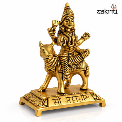 Sacred Needs Brass Nav Durga Idol Set – 5 Inch (12.7 cm) Height | Nine Goddess Durga Statues for Pooja Room, Temple & Navratri Worship