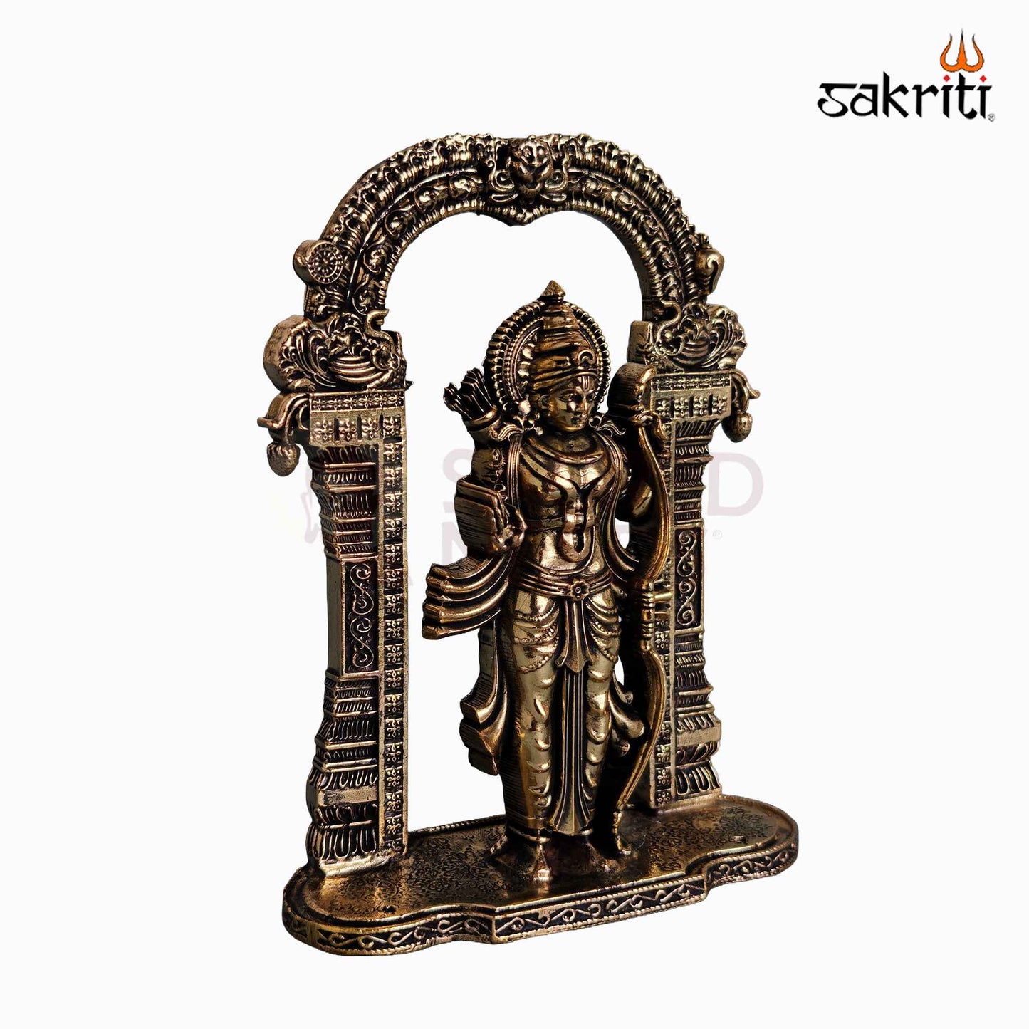 Sacred Needs Brass Dasavatharam Idol Set (10 Pieces) – 5 Inch (12.7 cm) Height | Lord Vishnu Avatars Statue Set for Pooja & Décor