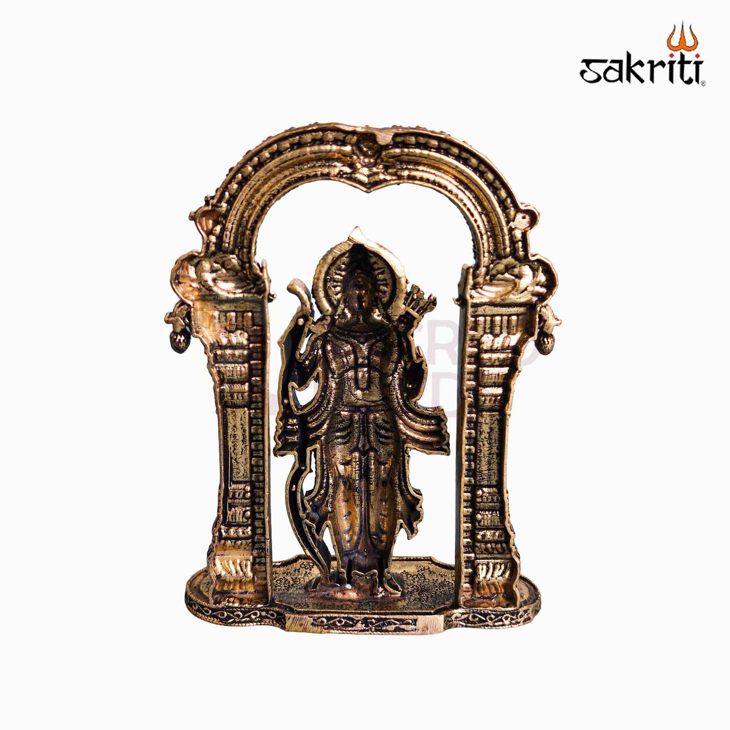 Sacred Needs Brass Dasavatharam Idol Set (10 Pieces) – 5 Inch (12.7 cm) Height | Lord Vishnu Avatars Statue Set for Pooja & Décor