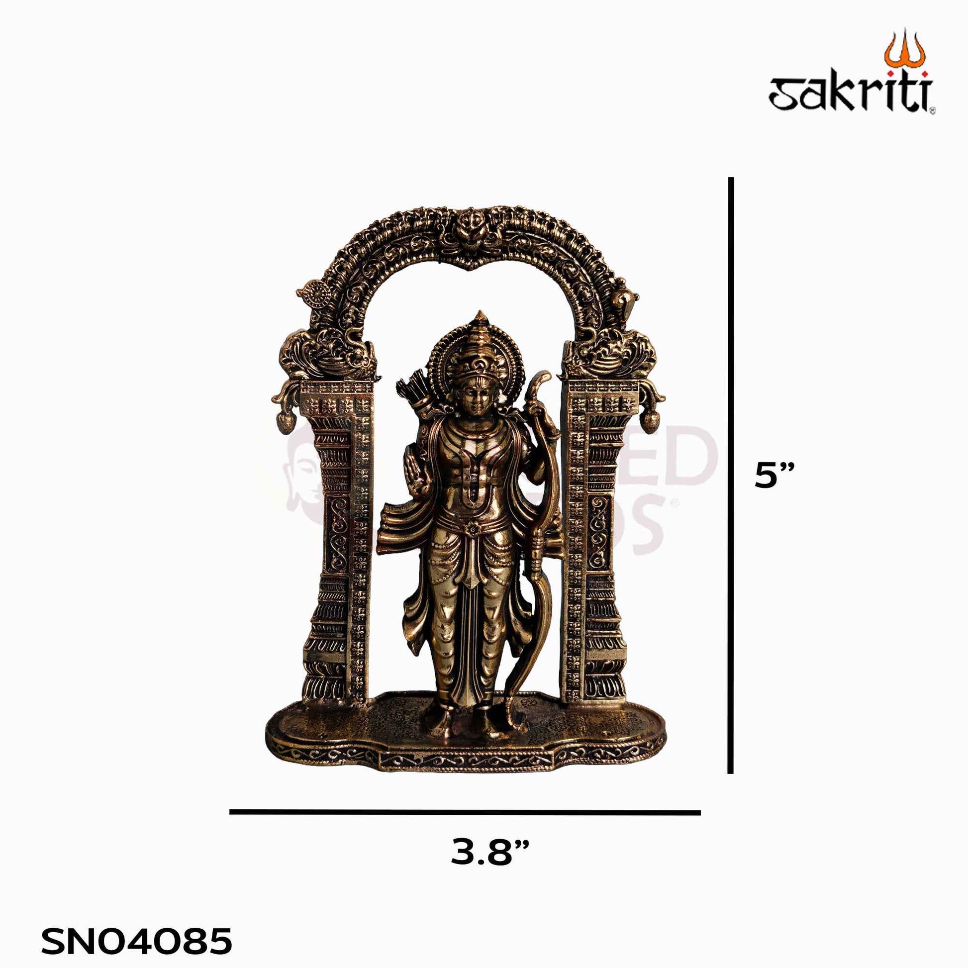Sacred Needs Brass Dasavatharam Idol Set (10 Pieces) – 5 Inch (12.7 cm) Height | Lord Vishnu Avatars Statue Set for Pooja & Décor