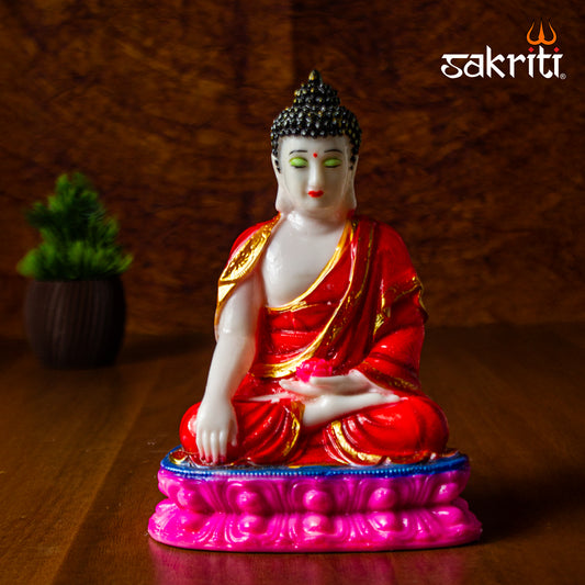 Marble Dust Sleeping Buddha – 6.8 Inch Height | Reclining Buddha Statue for Meditation & Home Decor