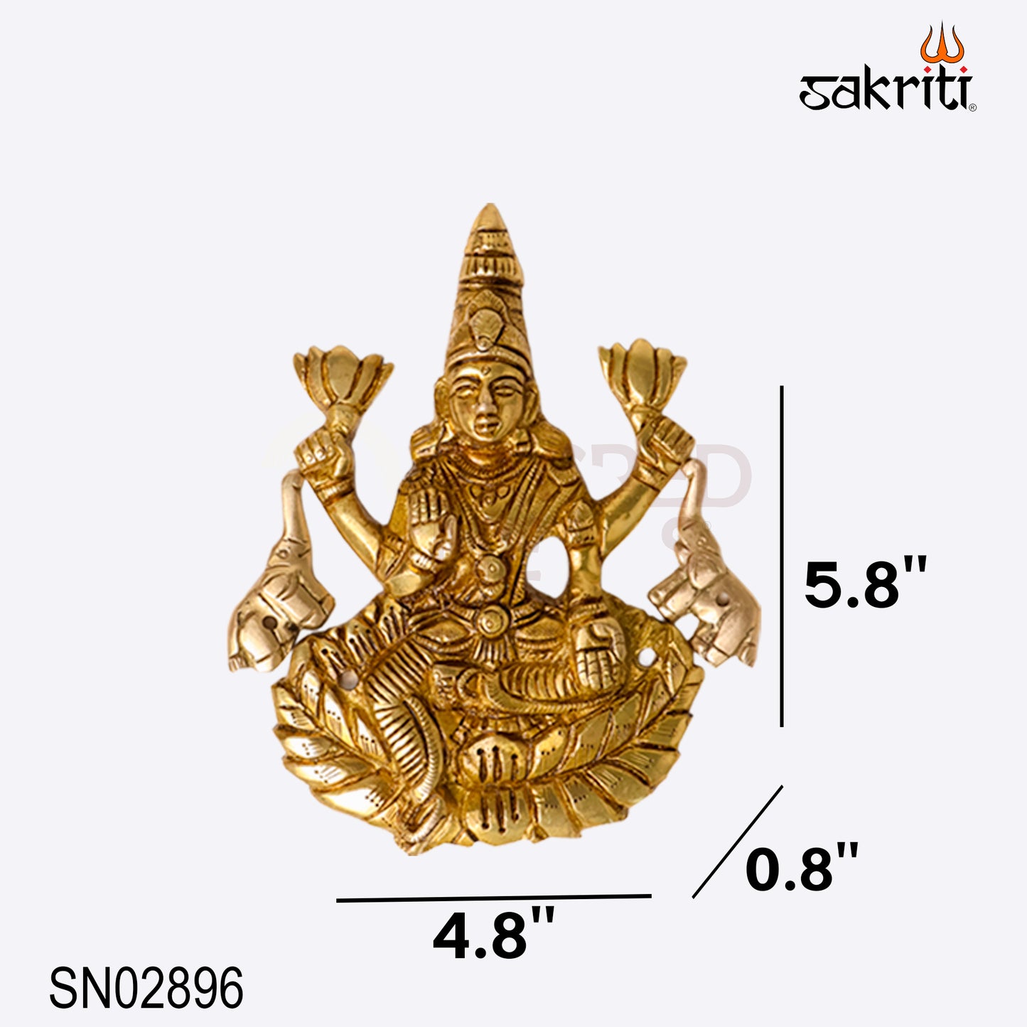 Brass Cut Out Astalakshmi Wall Mounted Plate – 5.8 Inch Decorative Lakshmi Wall Hanging for Pooja Room & Home Décor