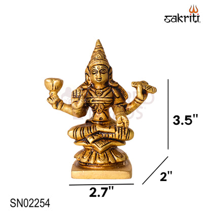 Brass Astalakshmi Set – 3.5 Inch Lakshmi Idol (8 Pieces) for Pooja Room, Temple Decor & Gifting