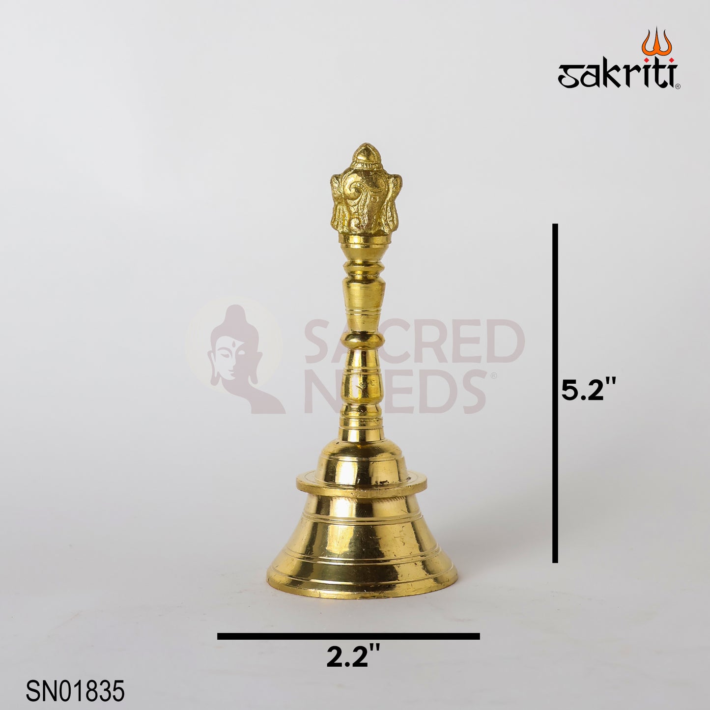 BRASS SHANKH CHAKRA HAND BELL
