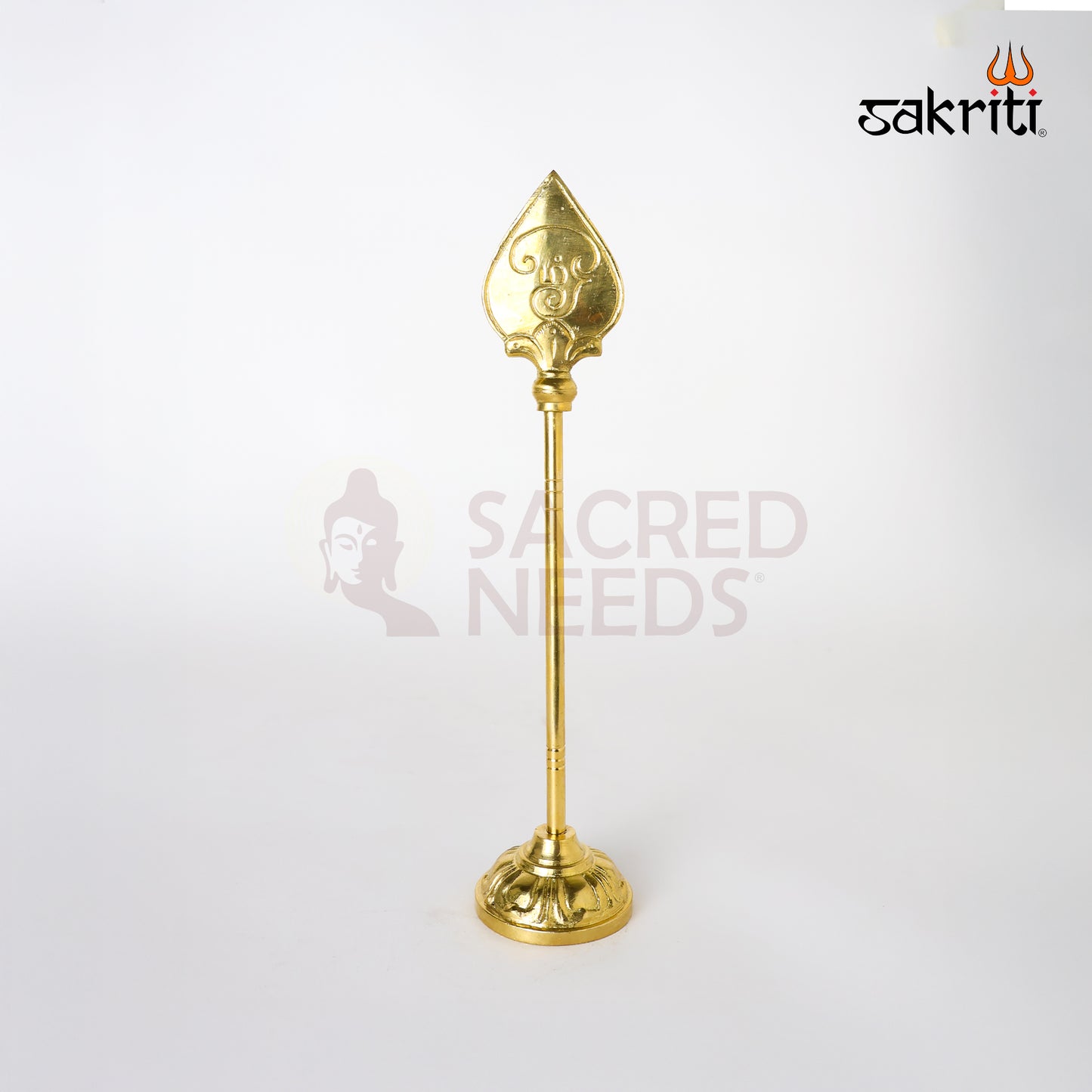 Sacred Needs Brass Vel | 12 Inch Hindu Spear for Murugan Puja & Temple Decor | Traditional Handcrafted Vel