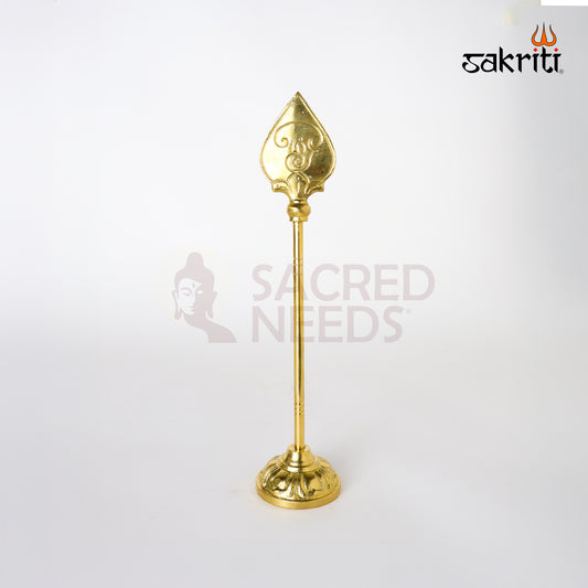 Sacred Needs Brass Vel | 12 Inch Hindu Spear for Murugan Puja & Temple Decor | Traditional Handcrafted Vel