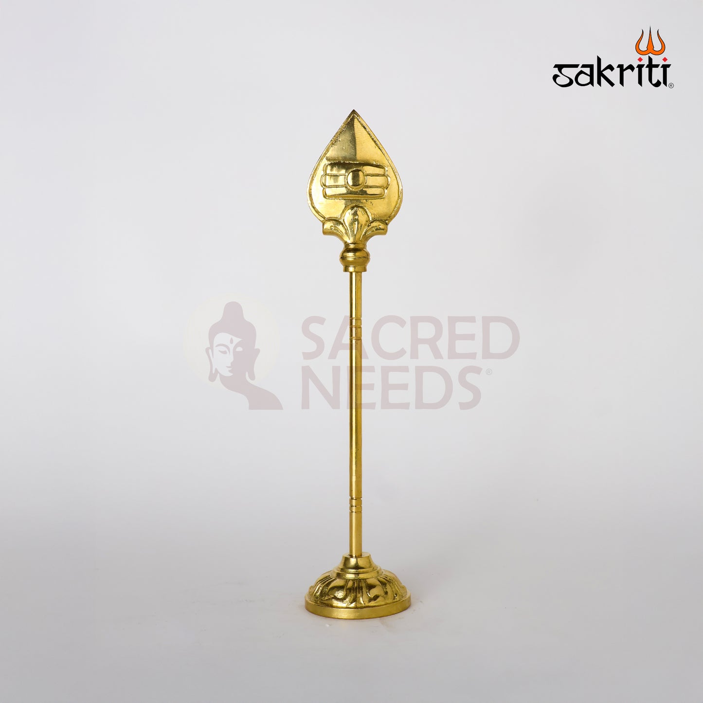 Sacred Needs Brass Vel | 12 Inch Hindu Spear for Murugan Puja & Temple Decor | Traditional Handcrafted Vel