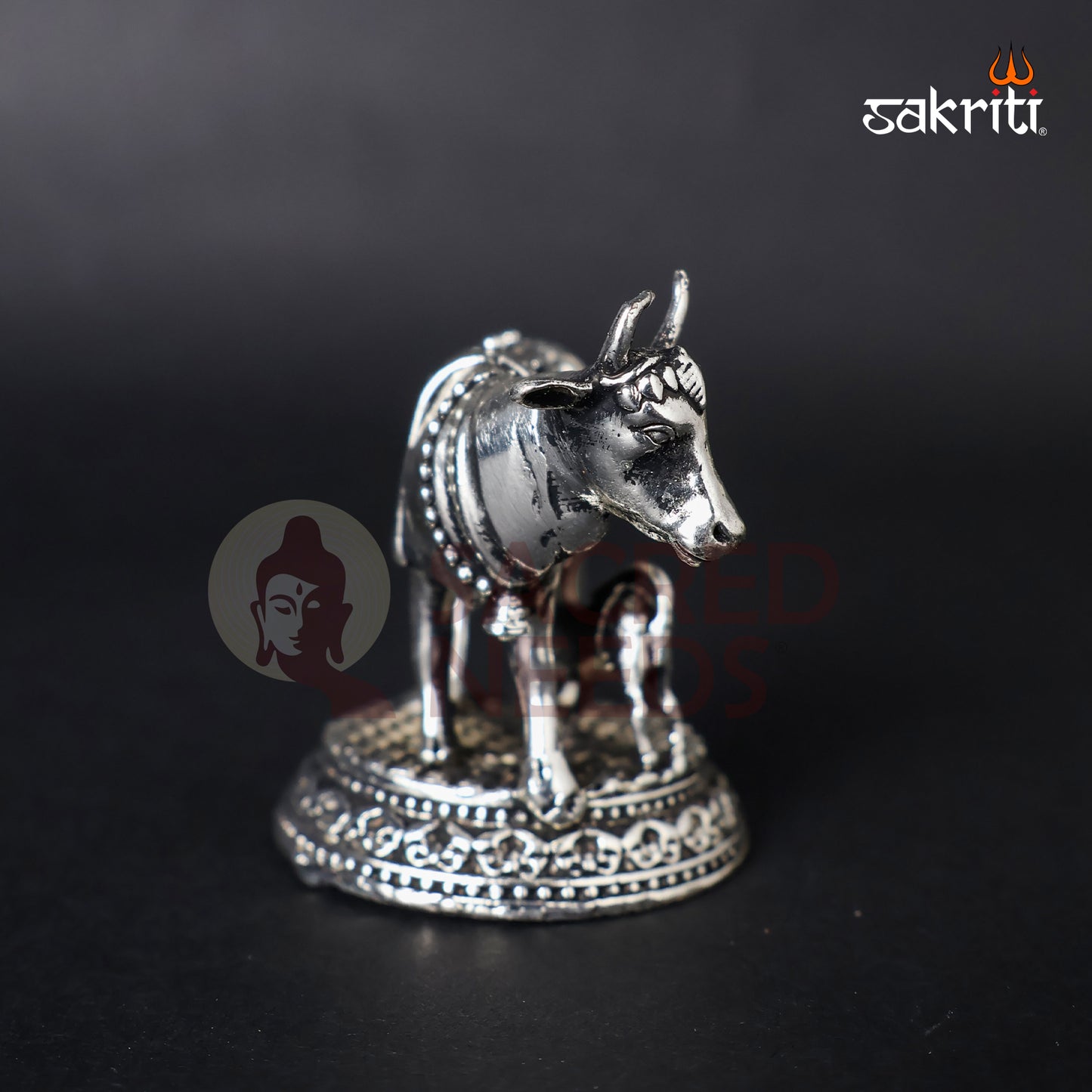 Brass Cow & Calf Statue – 2.2 Inch Height | Miniature Pooja & Home Décor Figurine