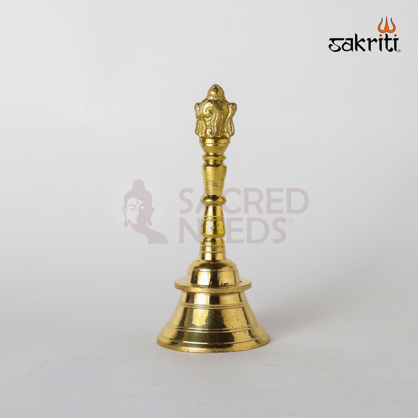 BRASS SHANKH CHAKRA HAND BELL