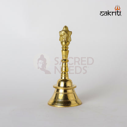 BRASS SHANKH CHAKRA HAND BELL
