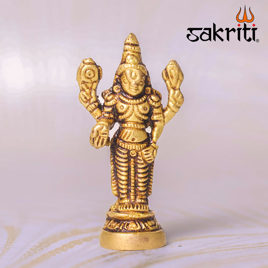 Brass Balaji – 3 Inch Height | Lord Venkateswara Idol for Pooja Room, Temple & Home Decor