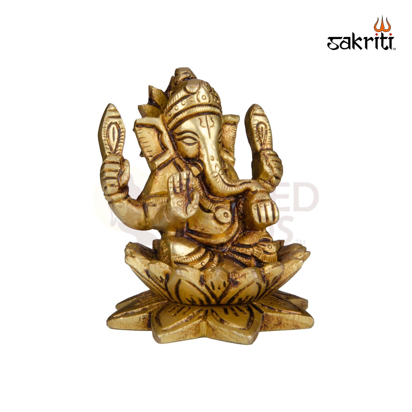 BRASS LOTUS GANESHA