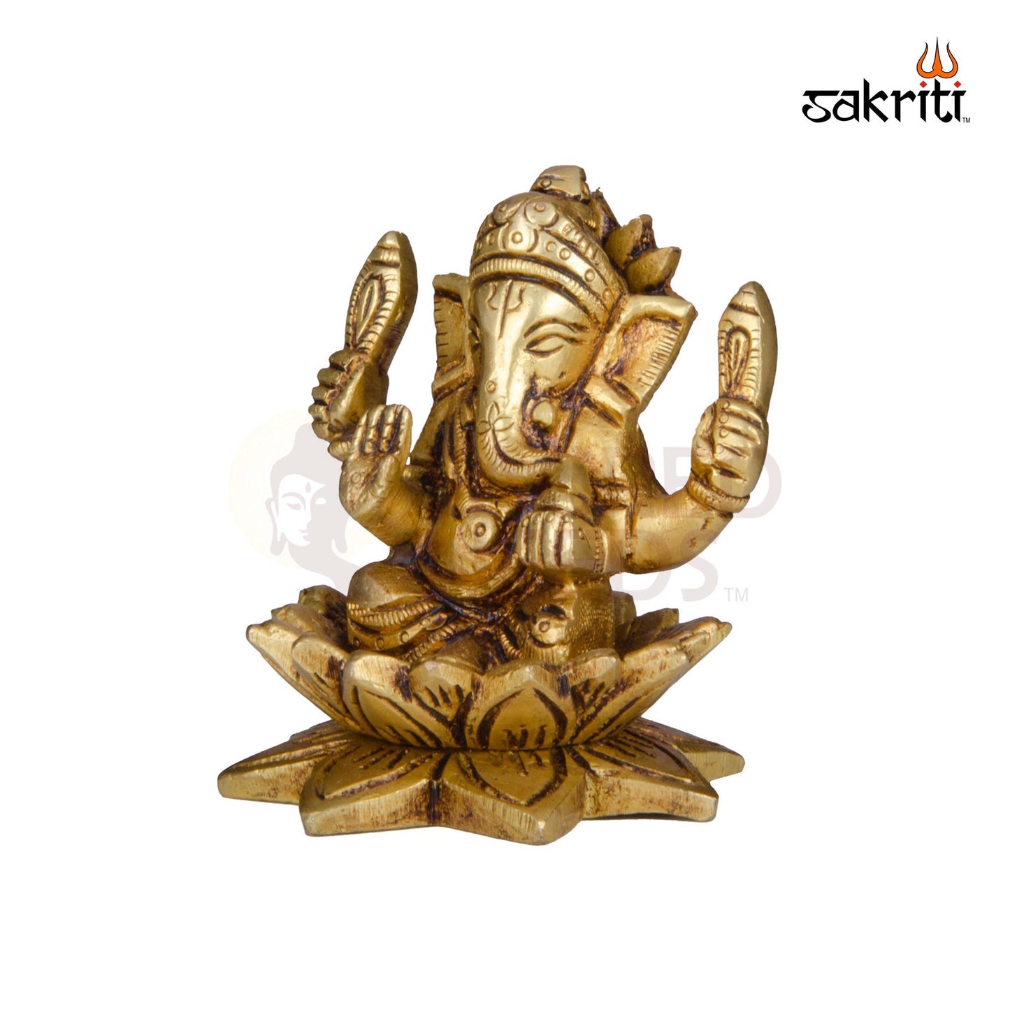 BRASS LOTUS GANESHA