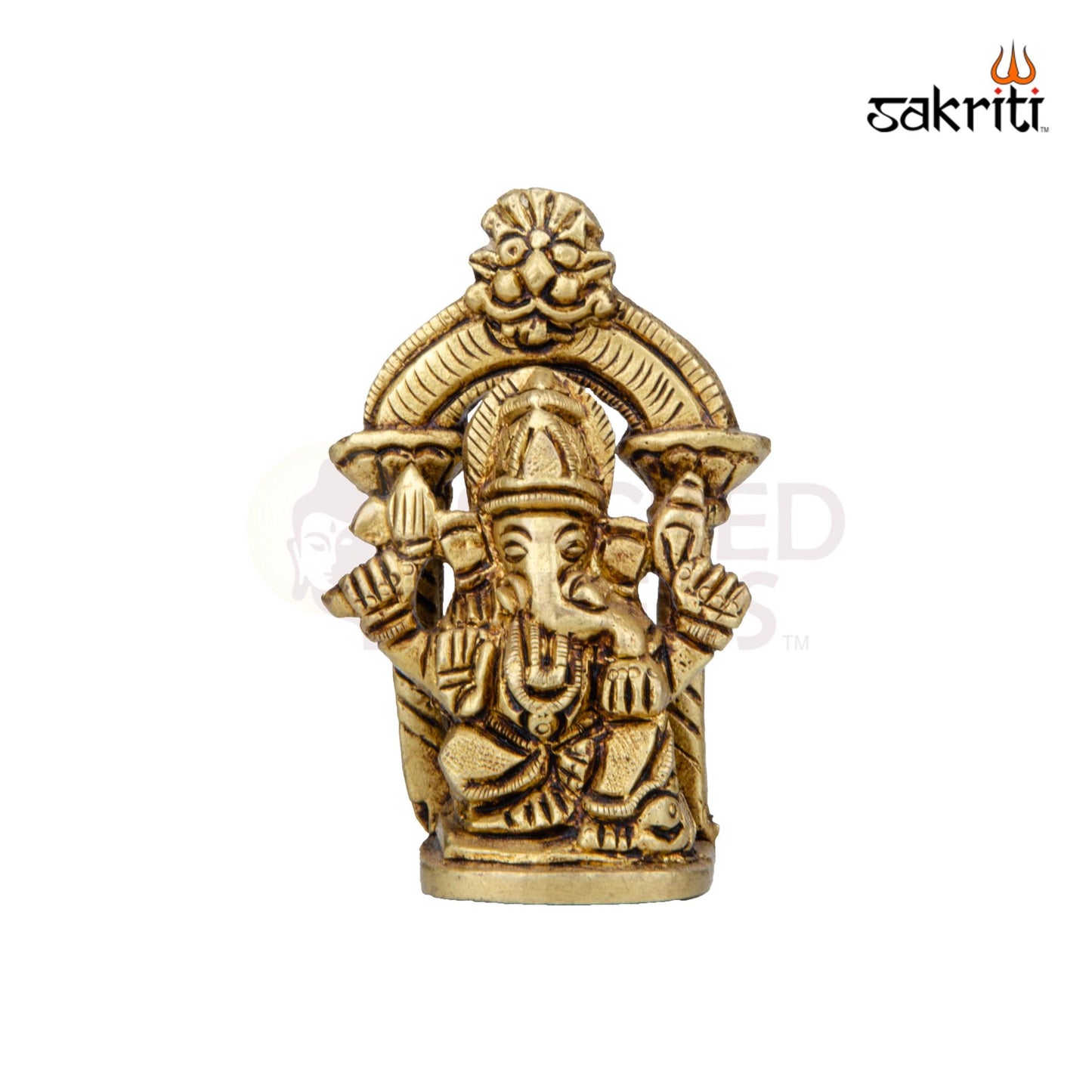 BRASS GANESHA WITH ARCH