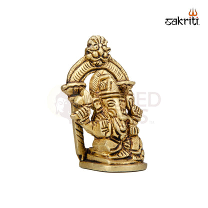 BRASS GANESHA WITH ARCH