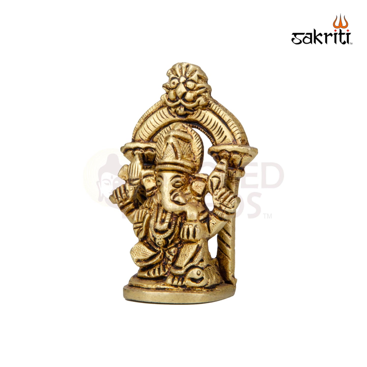 BRASS GANESHA WITH ARCH