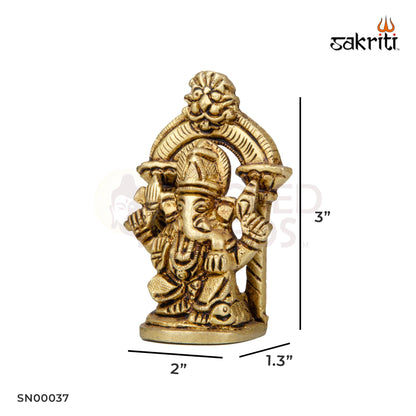 BRASS GANESHA WITH ARCH