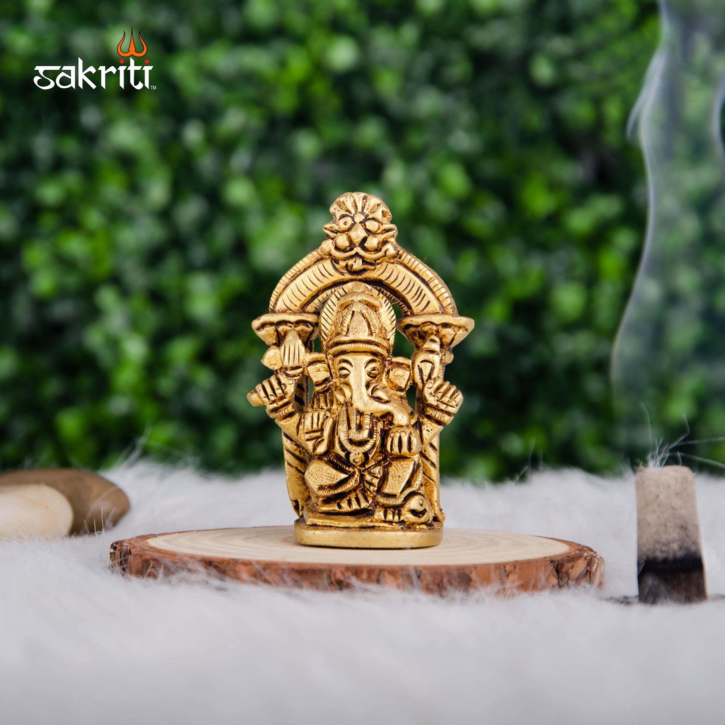 BRASS GANESHA WITH ARCH