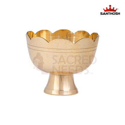 Brass Kamal Bowl – 2.4 Inch Height | Decorative Lotus Brass Bowl for Spiritual Gifting & Rituals