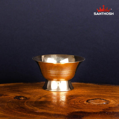 Brass Oil Cup – 1.6 Inch Height | Traditional Brass Oil Holder for Aarti Lamps & Religious Ceremonies