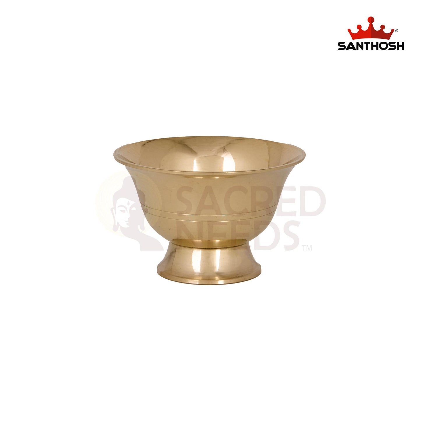 Brass Oil Cup – 2.3 Inch Height | Compact Brass Oil Pot for Temple Diyas & Hindu Pooja Essentials