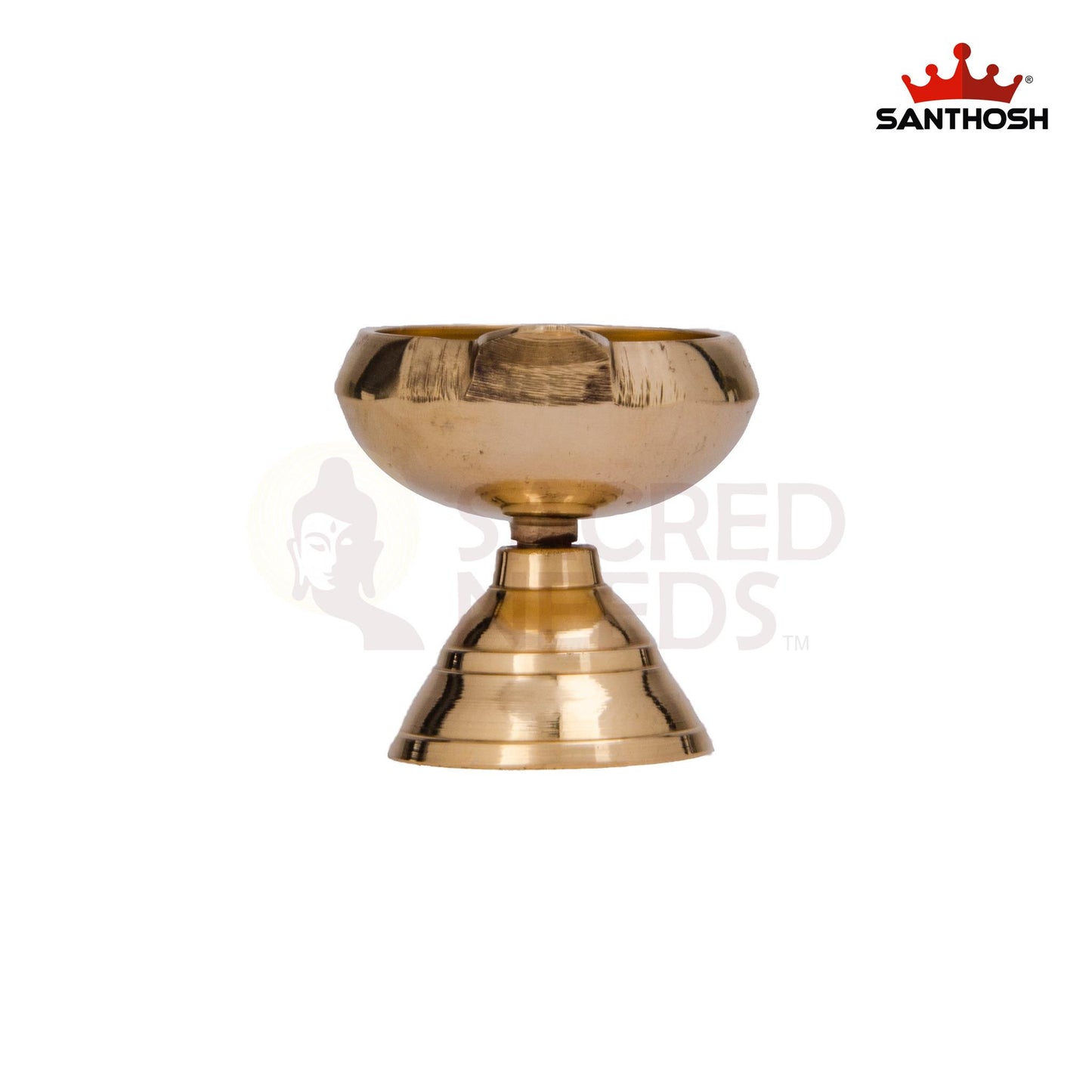 BRASS PLAIN KUBER DEEPAM WITH STAND