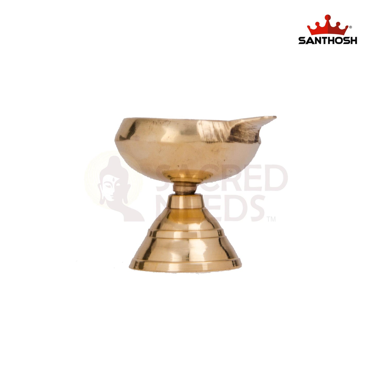 BRASS PLAIN KUBER DEEPAM WITH STAND