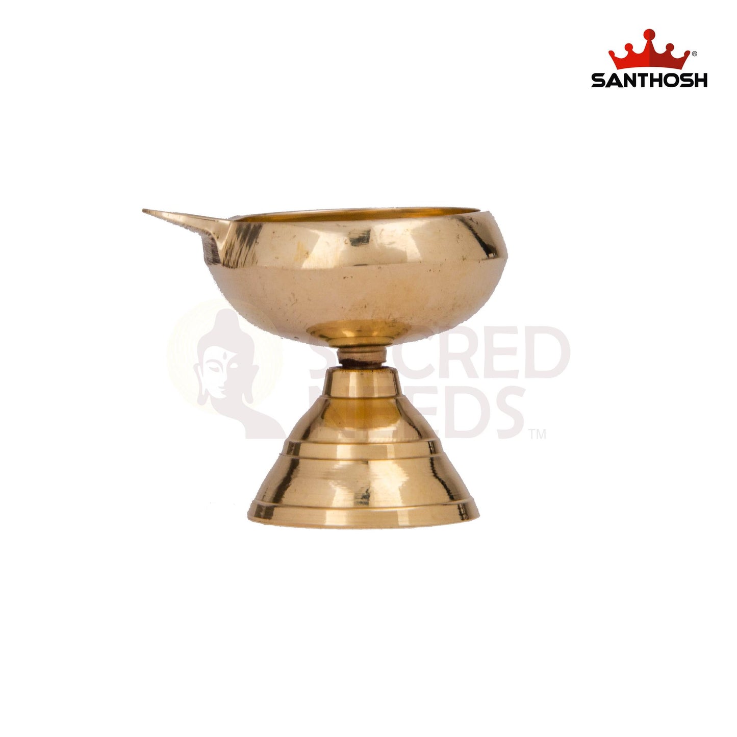 BRASS PLAIN KUBER DEEPAM WITH STAND