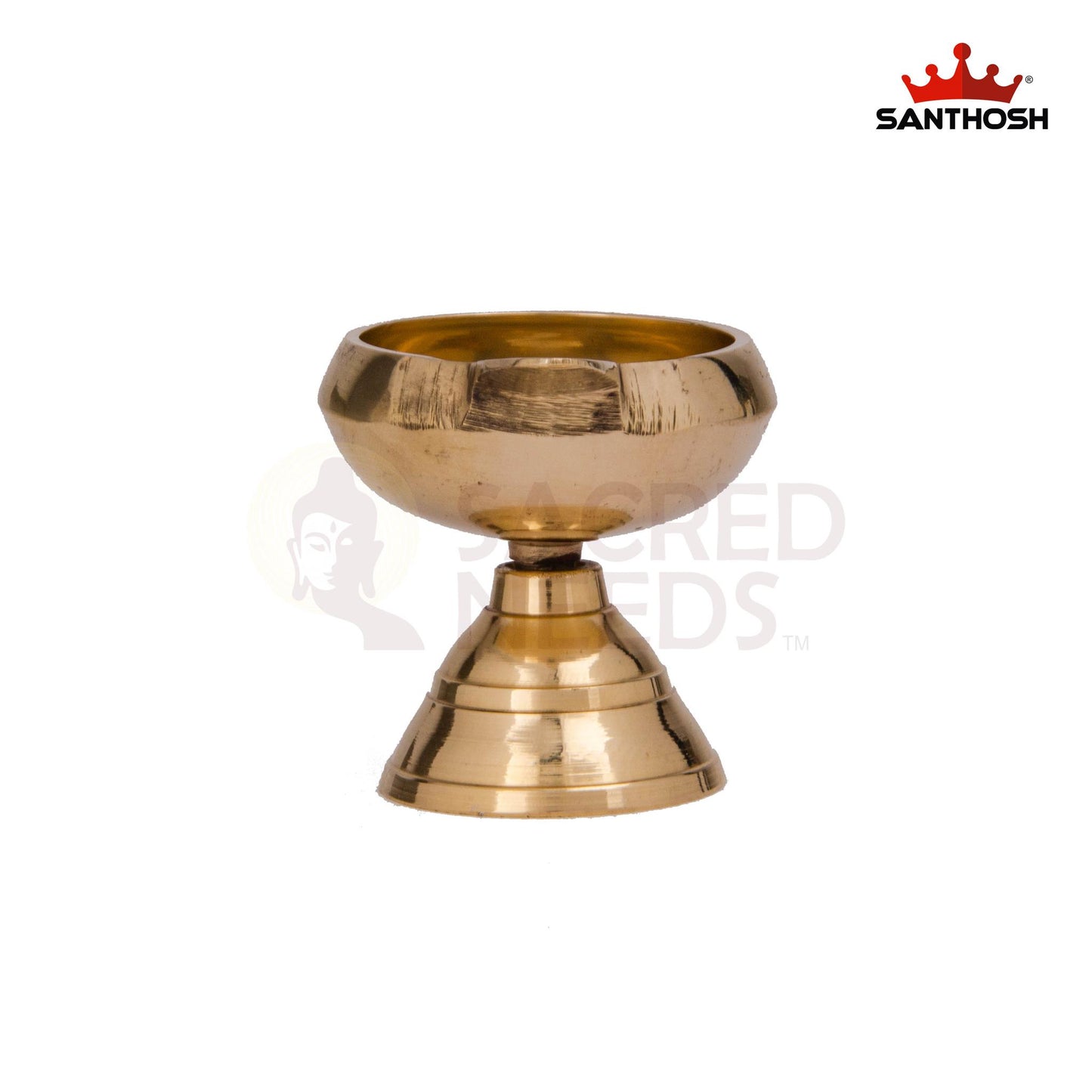 BRASS PLAIN KUBER DEEPAM WITH STAND