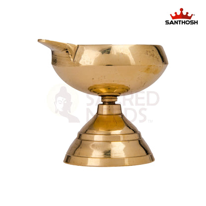 BRASS PLAIN KUBER DEEPAM WITH STAND