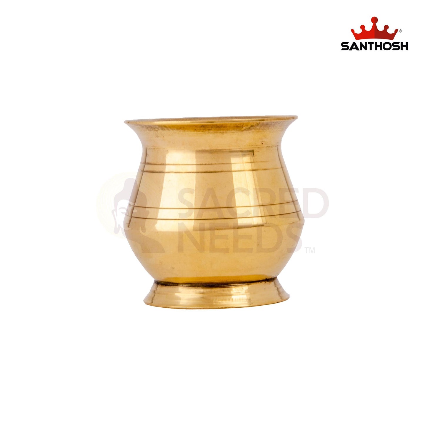 Brass Valap Champu – 2 Inch Height | Brass Side Spouted Pooja Pot for Rituals & Offerings