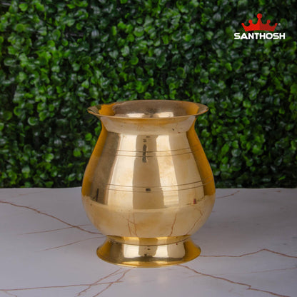 Brass Valap Champu – 4.1 Inch Height | Elegant Brass Kavadi Pot for Devotional Practices & Festivals