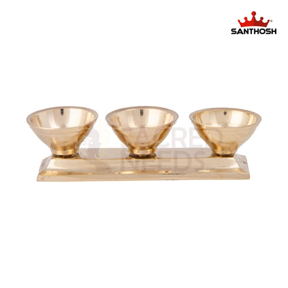 BRASS POWDER BOWL STAND 3KULI