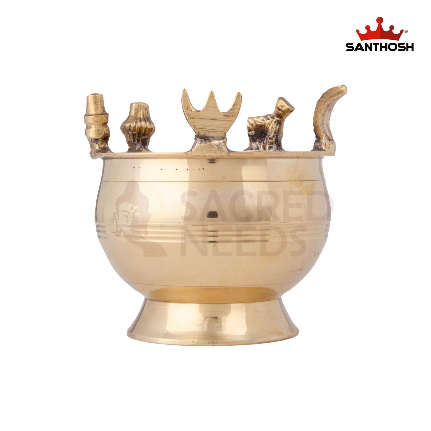 Brass Vibhuti Gopuram – 4 Inch Height | Gopuram Inspired Brass Stand for Vibuthi Offering in Daily Pooja