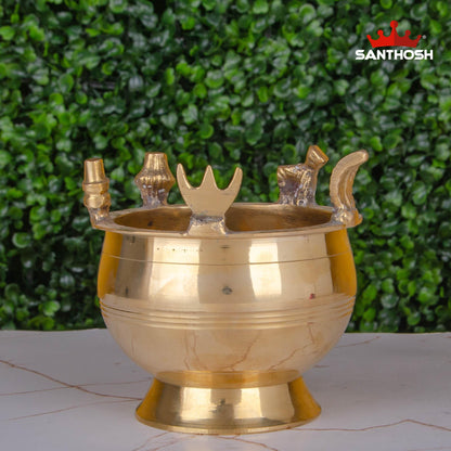 Brass Vibhuti Gopuram – 4 Inch Height | Gopuram Inspired Brass Stand for Vibuthi Offering in Daily Pooja