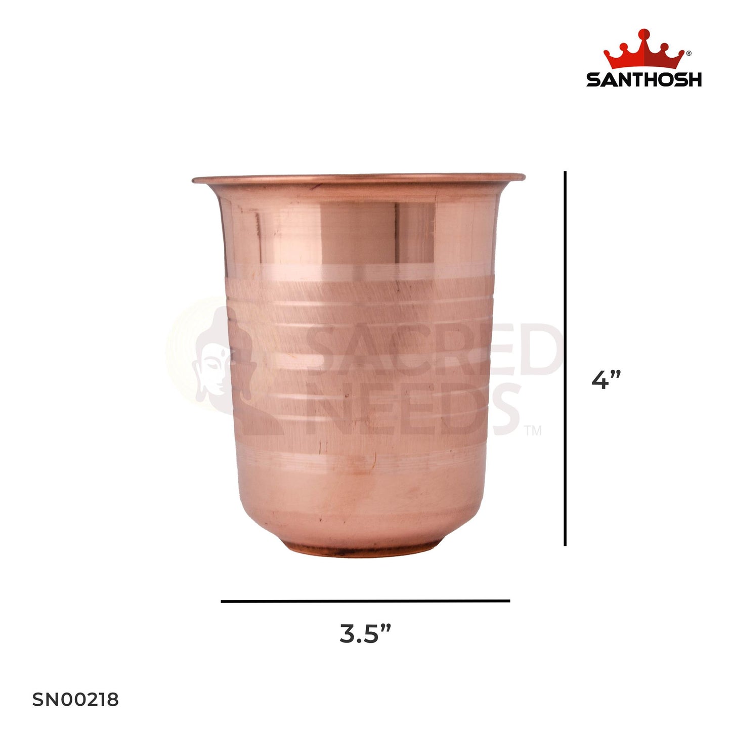 COPPER U SHAPED GLASS/TUMBLER