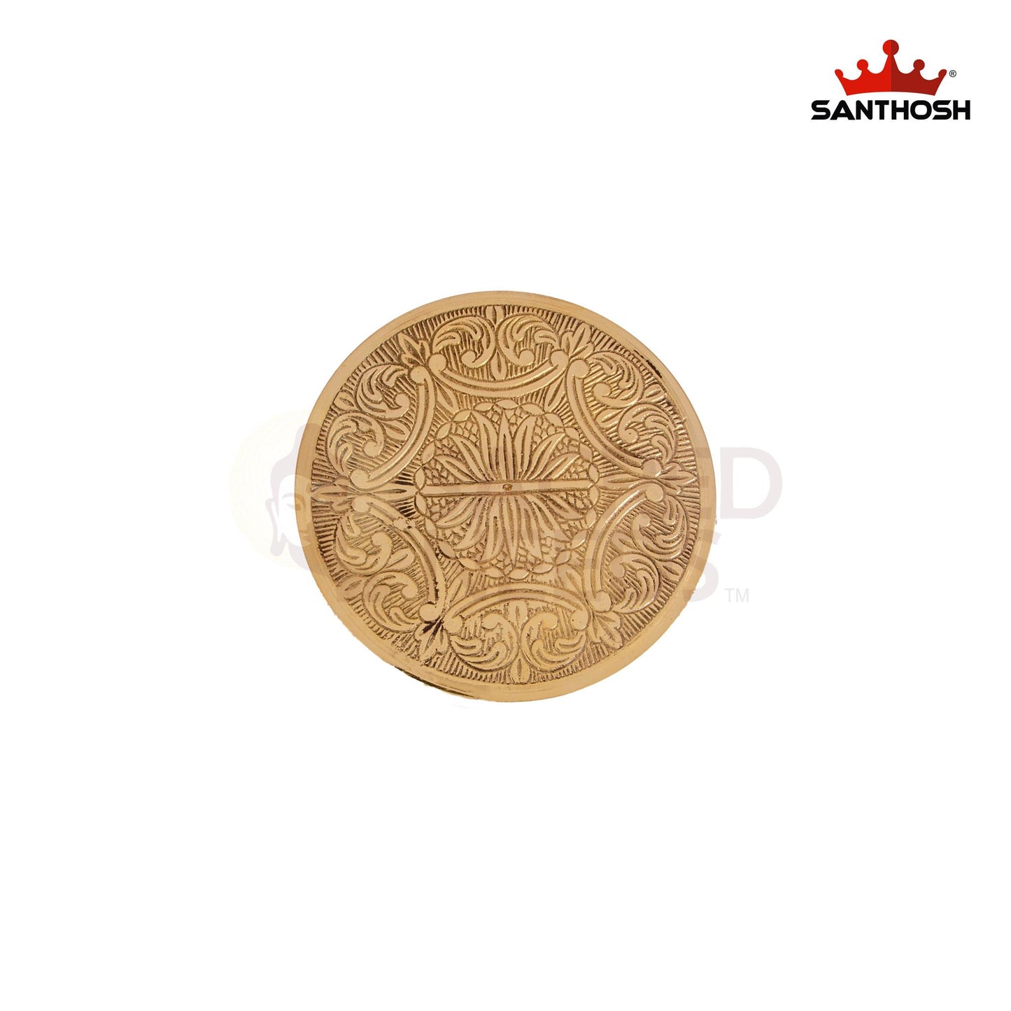 Brass Mukkali – 2 Inch Height | Heavy Brass Mukkali Stand for God Statues, Lamps or Ritual Use
