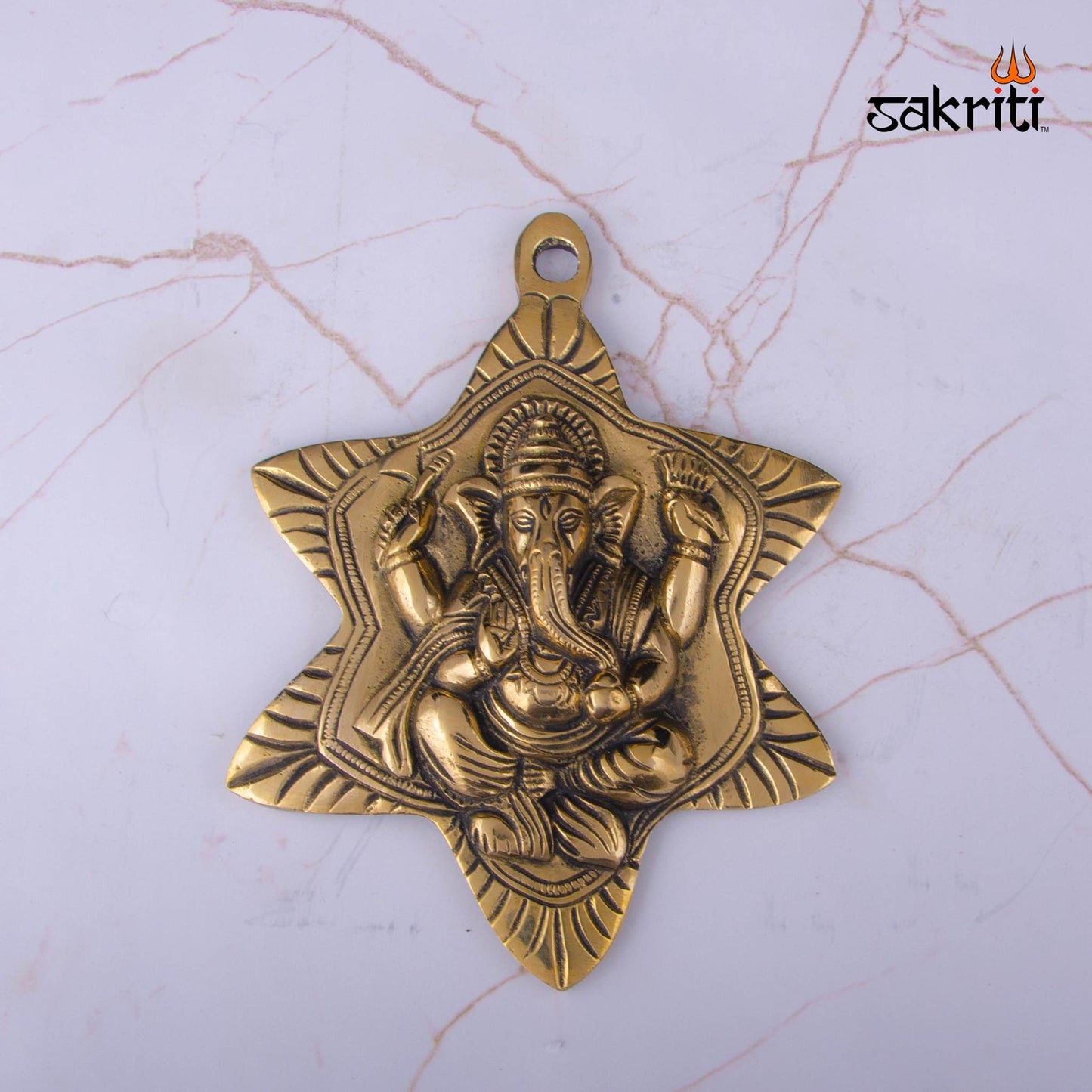 Brass Lotus Ganesha Mounted – 7 Inch Height | Lotus Pedestal Brass Ganesha Idol for Home Temple & Gifts