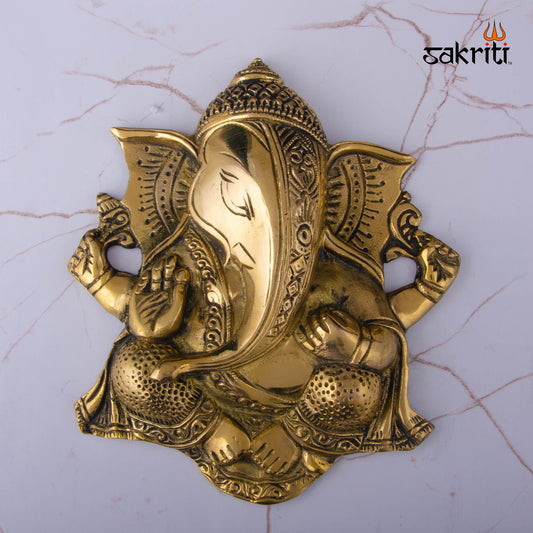 BRASS BOMBAY GANESHA MOUNTED