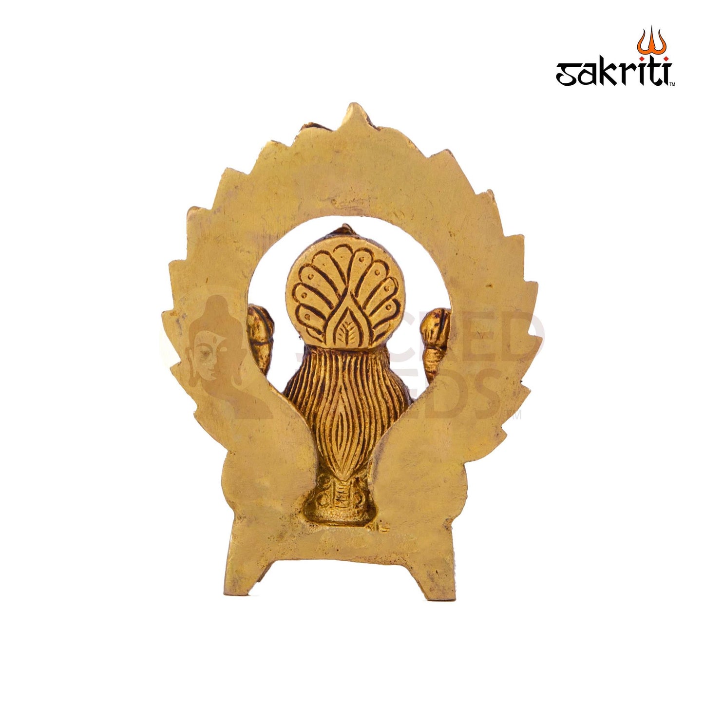 Brass Lakshmi with Arch – 3.9 Inch | Goddess Lakshmi Idol with Arch Backdrop for Mandir & Gifting
