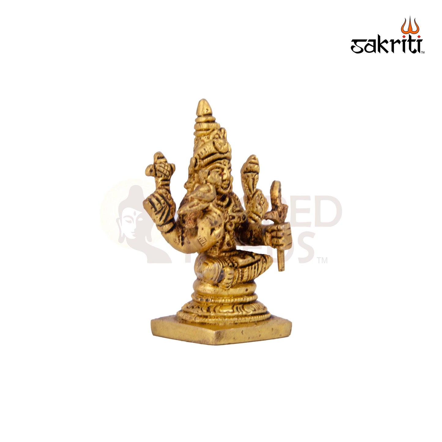 Brass Kamakshi – 2.9 Inch | Miniature Kamakshi Devi Idol for Pooja Room, Golu & Spiritual Gifting
