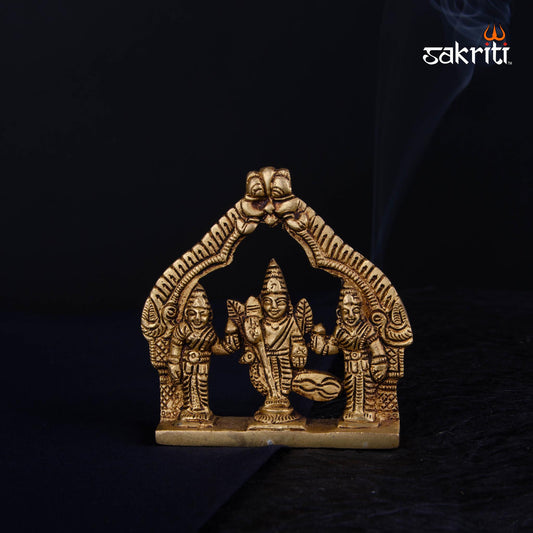 BRASS MURUGAN VALLI DEIVANAI SET