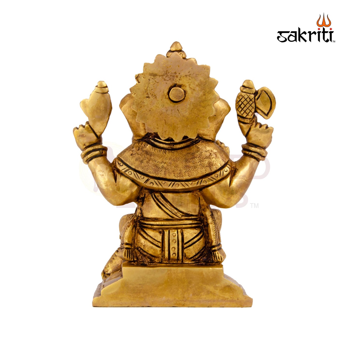 Brass Ganesha – 5.3 Inch | Traditional Ganapati Idol for Ganesh Chaturthi, Gifting & Home Temple