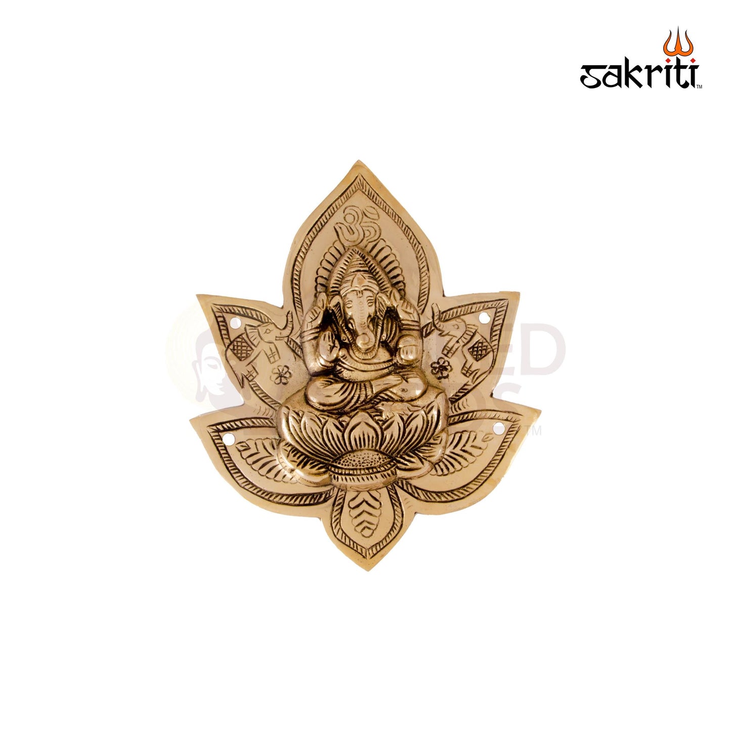 BRASS LOTUS GANESHA HANGING