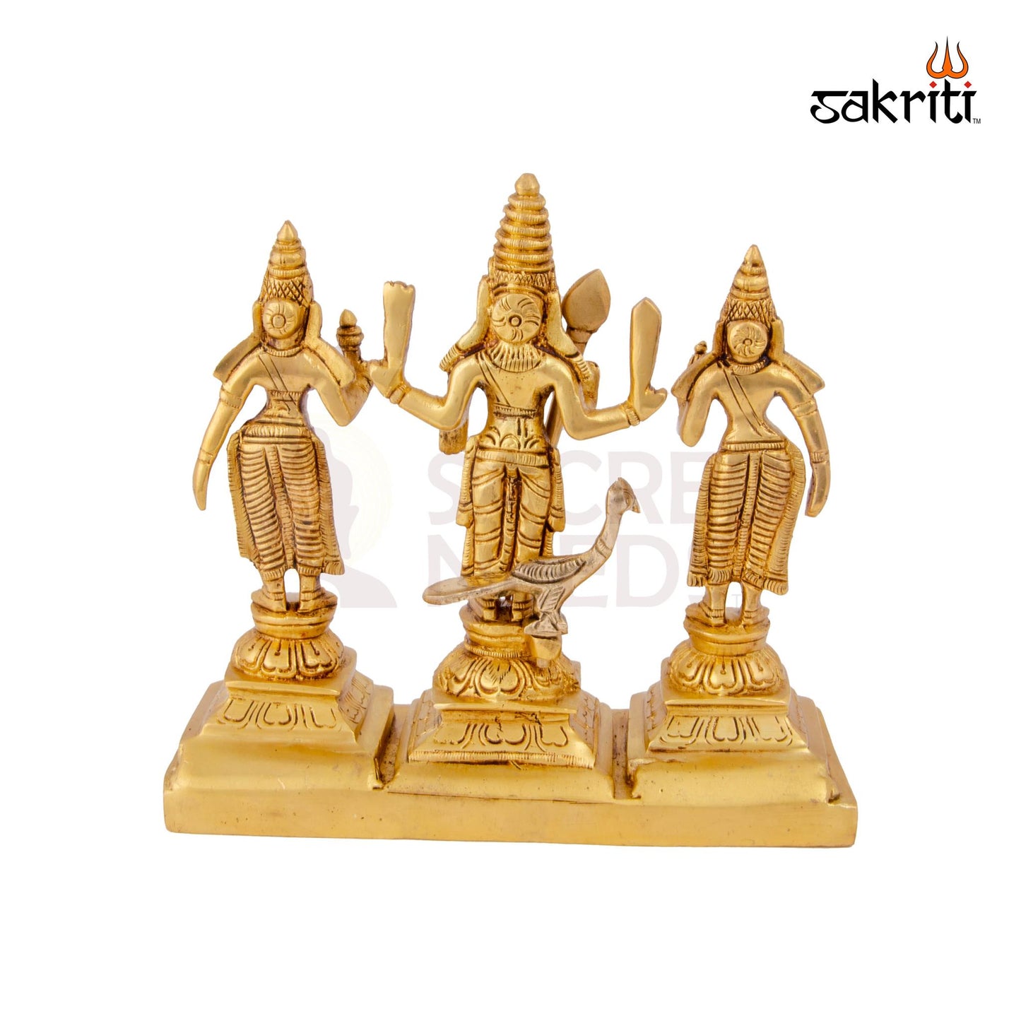 BRASS MURUGAN VALLI DEIVANAI SET