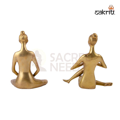 BRASS YOGA LADY (4PCS SET)