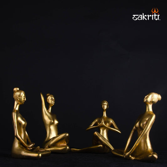 BRASS YOGA LADY (4PCS SET)